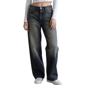 RE/DONE 90s High Rise Loose Jeans Faded Dark Wash Women 26 inch Waist NWT $295